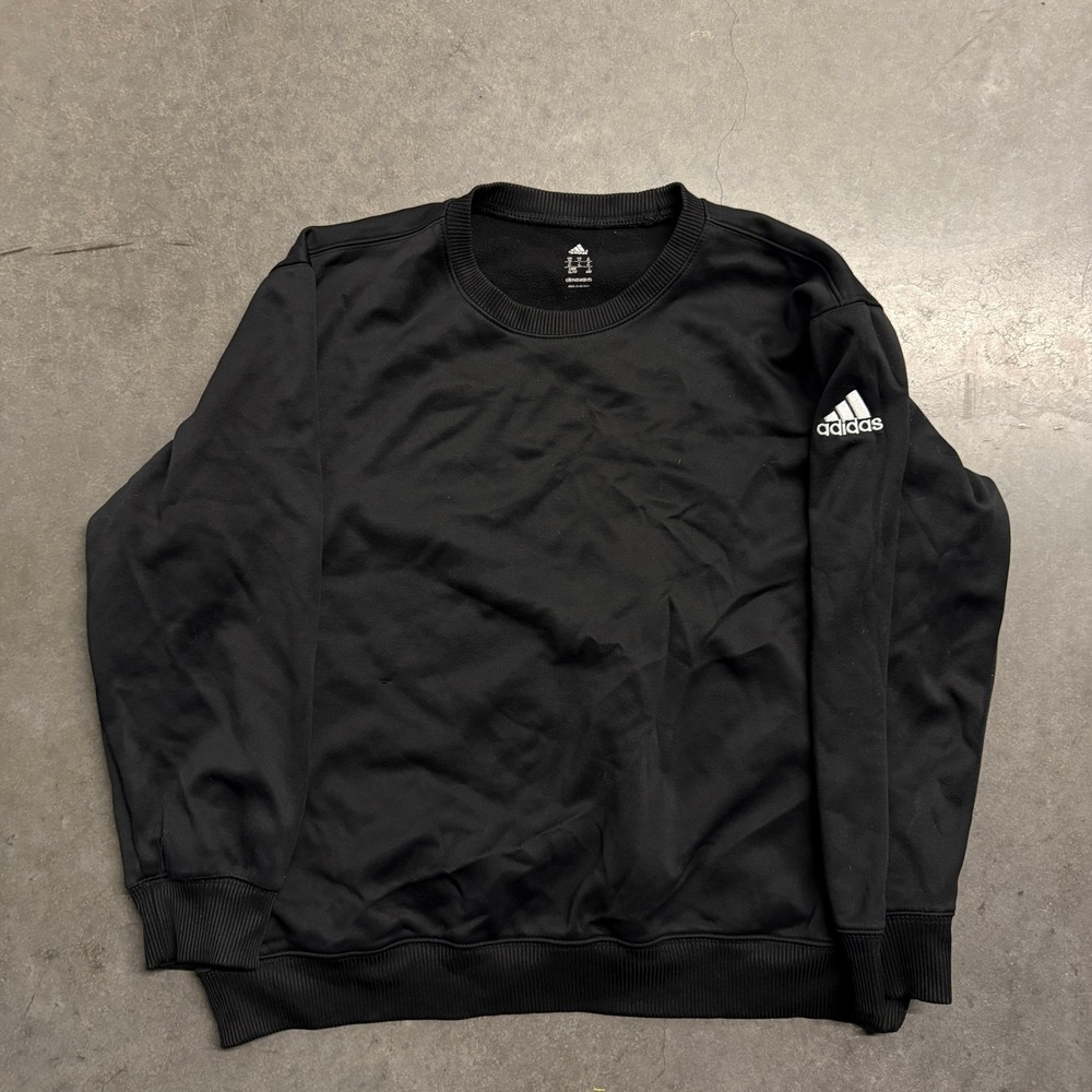 Adidas Climawarm Mens XL Black Fleece Crewneck Sweatshirt Athletic Pullover